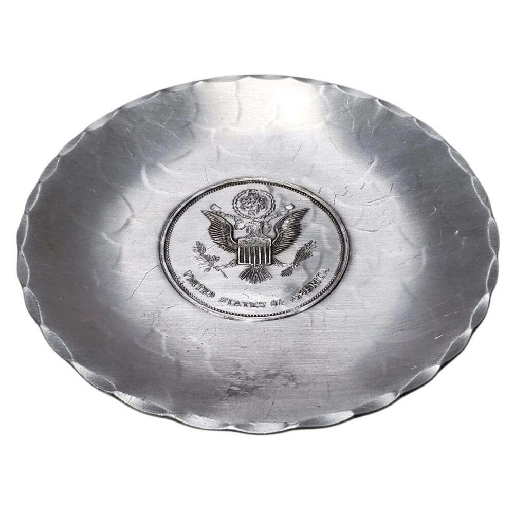 Wendell August Forge Hammered Aluminum Plate United States Of America Seal 6"